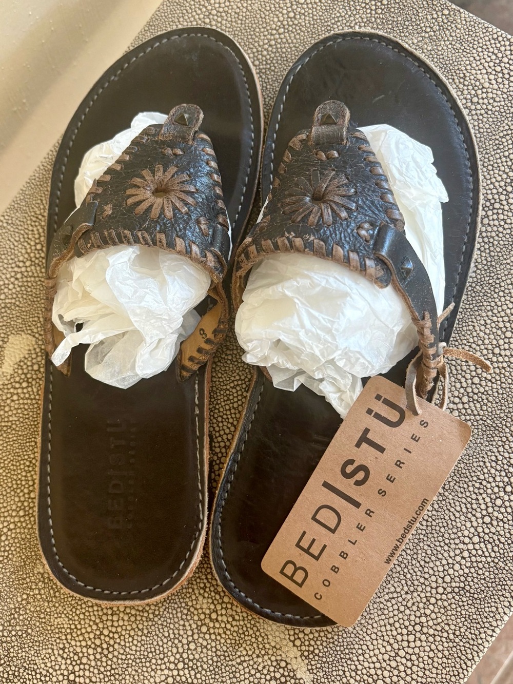 Bed Stu Cobbler Series Adobe Women’s Leather Sandals - Picture 2 of 11